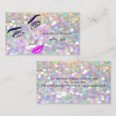 Modern Chic Bokeh Girl Face, Makeup kunstenaar Visitekaartje (Voorkant / Achterkant)