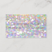 Modern Chic Bokeh Girl Face, Makeup kunstenaar Visitekaartje (Achterkant)