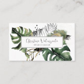 Modern Chic Botanical Greenery Visitekaartje (Voorkant)