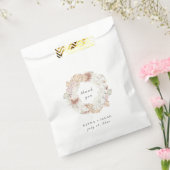 Modern Chic Botanical Wreath Wedding Bedankzakje (Gezegeld)