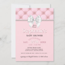 Modern Chic Bow Blush Roze Tiffany Baby shower
