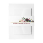 Modern Chic Burgundy Navy Boho Wedding Uitnodigingen Wikkel (Voorkant Voorbeeld)