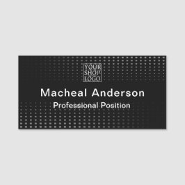 Modern Chic Business Logo Black Naamplaatje