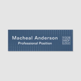 Modern Chic Business Logo Blue Naamplaatje