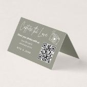 Modern Chic Capture De Liefde QR-code Gevouwen Kaa Kaart (Voorkant)
