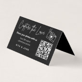 Modern Chic Capture The Love QR code Folded Card Kaart (Voorkant)