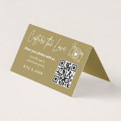Modern Chic Capture The Love QR code Folded Card Kaart (Voorkant)