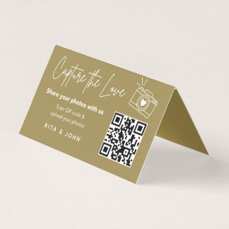 Modern Chic Capture The Love QR code Folded Card Kaart