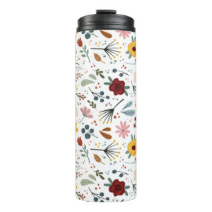 Modern Chic Colorful Floral Pattern Thermosbeker