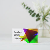 modern chic colorful geometric visitekaartje (Staand voorkant)