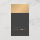 Modern Chic Copper Grey Hair en Makeup Visitekaartje (Voorkant)