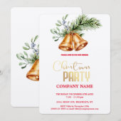 Modern Chic Corporate Christmas-Waterverf Kaart (Voorkant / Achterkant)