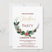 Modern Chic Corporate Christmas Waterverf krans Kaart (Voorkant)