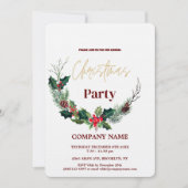 Modern Chic Corporate Christmas Waterverf krans Kaart (Voorkant)