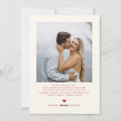 Modern Chic Couples Photo Happy Valentines Day Feestdagenkaart (Achterkant)