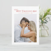 Modern Chic Couples Photo Happy Valentines Day Feestdagenkaart (Staand voorkant)