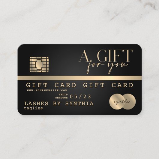 Modern Chic Credit Kaart Gift Kaart Certificaat (Voorkant)