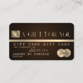 Modern Chic Credit Kaart Gift Kaart Certificaat (Voorkant)