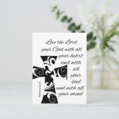 modern CHic CROSS + BIBLE VERSE | Briefkaart (Staand voorkant)