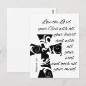 modern CHic CROSS + BIBLE VERSE | Briefkaart (Voorkant / Achterkant)