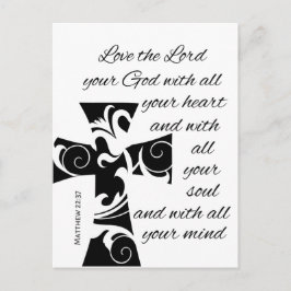 modern CHic CROSS + BIBLE VERSE | Briefkaart