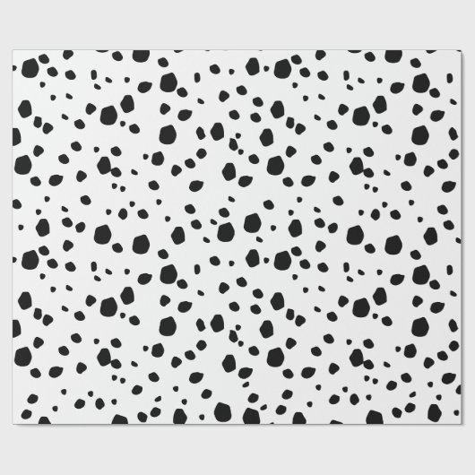 Modern Chic Dalmatian Dog Animal Print Pattern Cadeaupapier (Vlak)