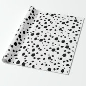 Modern Chic Dalmatian Dog Animal Print Pattern Cadeaupapier (Uitgerold)