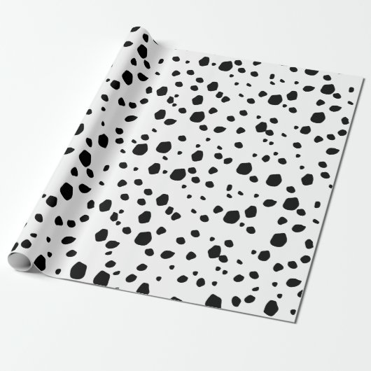 Modern Chic Dalmatian Dog Animal Print Pattern Cadeaupapier (Uitgerold)