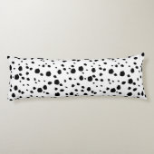 Modern Chic Dalmatian Dog Animal Print Pattern Lichaamskussen (Achterkant)