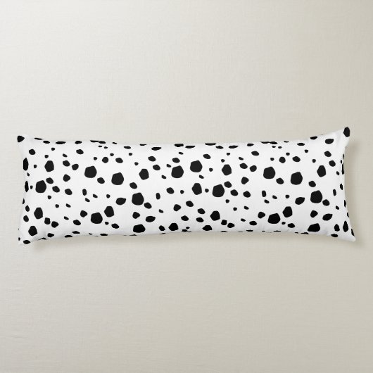 Modern Chic Dalmatian Dog Animal Print Pattern Lichaamskussen (Achterkant)
