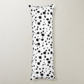 Modern Chic Dalmatian Dog Animal Print Pattern Lichaamskussen (Achterkant (Verticaal))