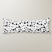 Modern Chic Dalmatian Dog Animal Print Pattern Lichaamskussen (Voorkant)