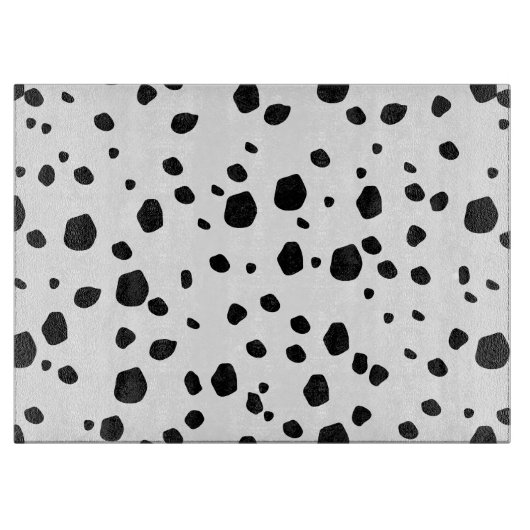 Modern Chic Dalmatian Dog Animal Print Pattern Snijplank (Voorkant)