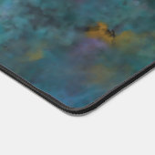 Modern Chic Dark Green Blue Tie Dye Name Custom Bureaumat (Hoek)