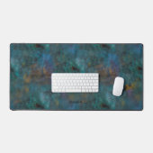Modern Chic Dark Green Blue Tie Dye Name Custom Bureaumat (Keyboard & Muis)