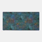 Modern Chic Dark Green Blue Tie Dye Name Custom Bureaumat (Voorkant)