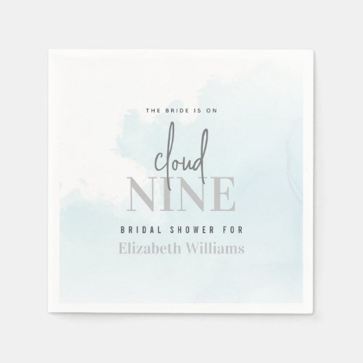 Modern Chic De bruid is op cloud 9 Vrijgezellenfee Servet (Voorkant)