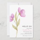 Modern Chic Eenvoudige 25e verjaardag Kaart (Voorkant)