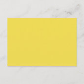 Modern Chic Elegant Blue Yellow Wedding RSVP Informatiekaartje (Achterkant)