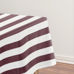 Modern Chic Elegant Bourgondische witte strepen pa Tafelkleed