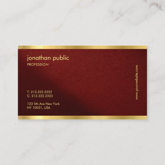 Modern Chic Elegant Gold Text Typography Script Visitekaartje (Achterkant)