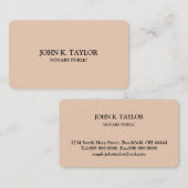 Modern chic elegant notaris public visitekaartje (Voorkant / Achterkant)