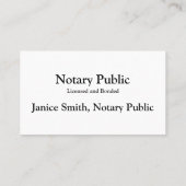 Modern chic elegant notaris public visitekaartje (Achterkant)