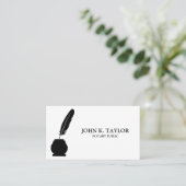 Modern chic elegant notaris public visitekaartje (Staand voorkant)