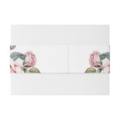 Modern Chic Elegant Romantic Pink Rose Wedding Uitnodigingen Wikkel (Achterkant Voorbeeld)