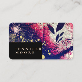 Modern Chic Elegant Roos Gold Burgundy Abstract Visitekaartje