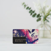 Modern Chic Elegant Roos Gold Burgundy Abstract Visitekaartje (Staand voorkant)