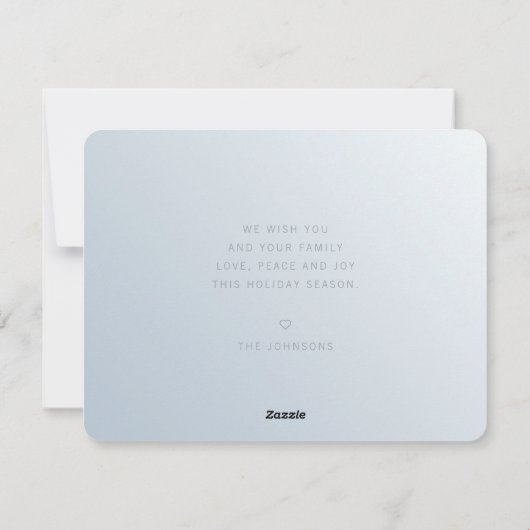 Modern Chic Elegant Snowflake Feestdagenkaart (Achterkant)