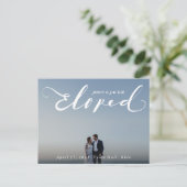 Modern Chic Eloped Wedding Post-Party Uitnodiging (Staand voorkant)