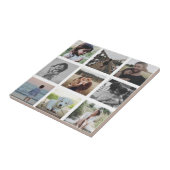 Modern Chic Family Photo Collage Keepomwille Trend Tegeltje (Zijkant)